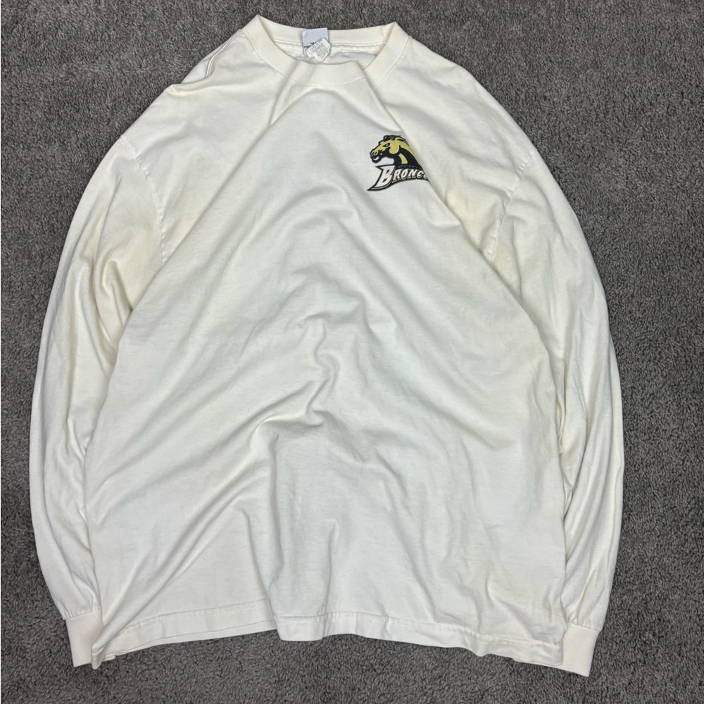 Vintage 90s white western Michigan university long sleeve shirt